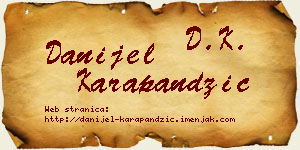 Danijel Karapandžić vizit kartica